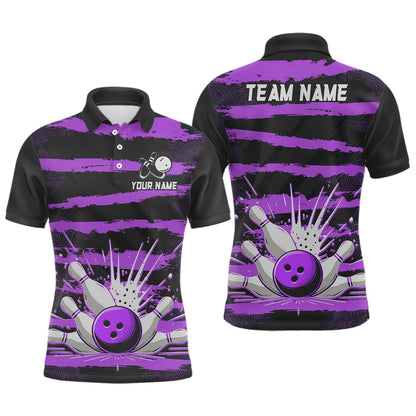 Men Camo Bowling Shirts Polo Custom Bowling Team Jersey League Multicolor QZT472