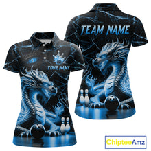 Load image into Gallery viewer, Ice Dragon Bowling Shirt Custom Bowling Team League Polo Bowling Jersey Bowlers Gift QZT692