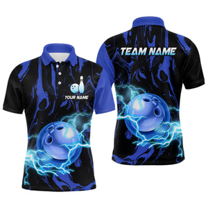 Custom Men Bowling Shirts Polo Bowling Jersey Multicolor Bowling Team League QZT484