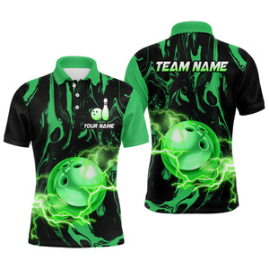 Custom Men Bowling Shirts Polo Bowling Jersey Multicolor Bowling Team League QZT484