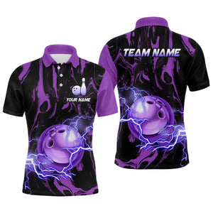 Custom Men Bowling Shirts Polo Bowling Jersey Multicolor Bowling Team League QZT484