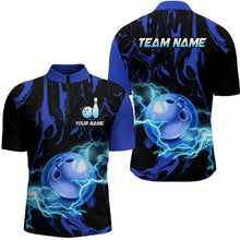 Load image into Gallery viewer, Custom Men Bowling Shirts Quarter Zip Bowling Jersey Multicolor League QZT484