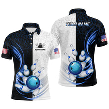 Load image into Gallery viewer, Custom Bowling Shirts for Men Camo Bowling Jersey Polo Bowling Team League QZT449