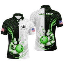 Load image into Gallery viewer, Custom Bowling Shirts for Men Camo Bowling Jersey Polo Bowling Team League QZT449