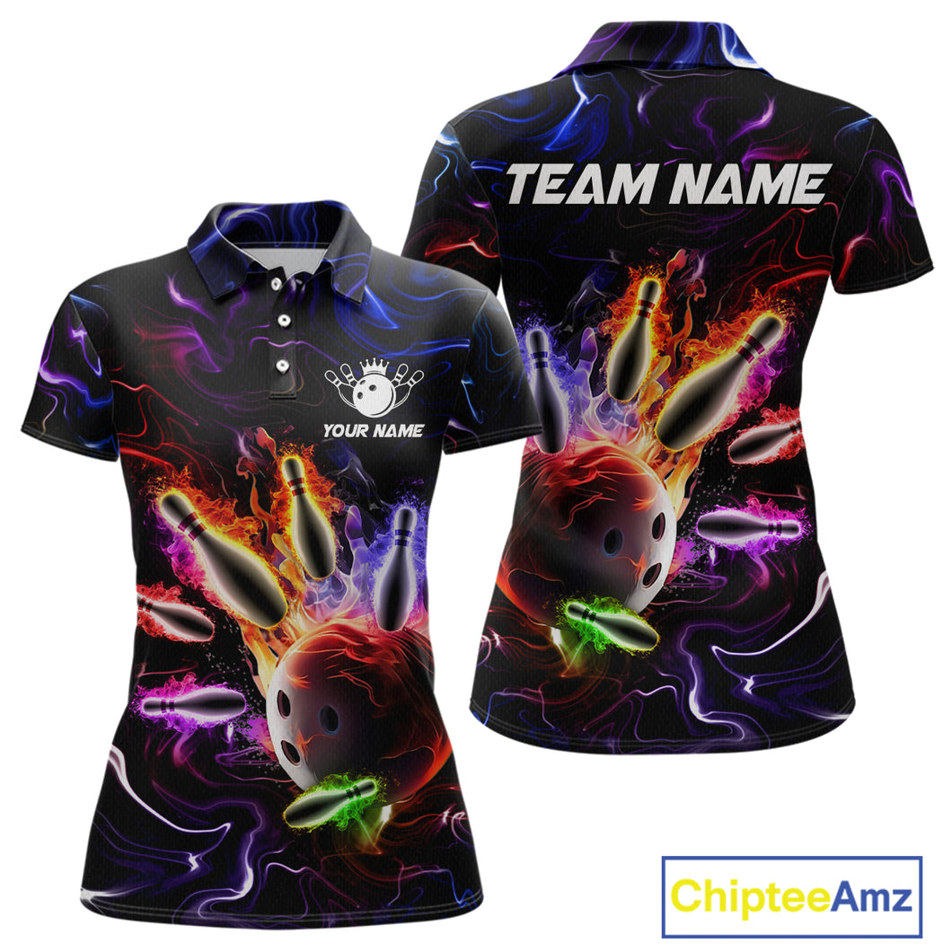 Custom Colorful Bowling Team Shirt for Women Bowling League Jersey Bowlers Gift QZT728