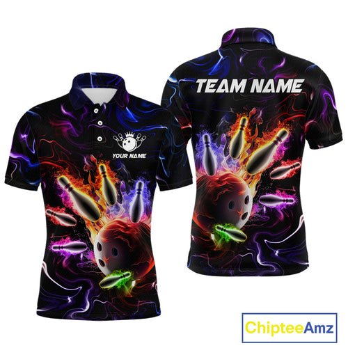 Custom Colorful Bowling Team Shirt for Men Bowling League Jersey Bowlers Gift QZT728