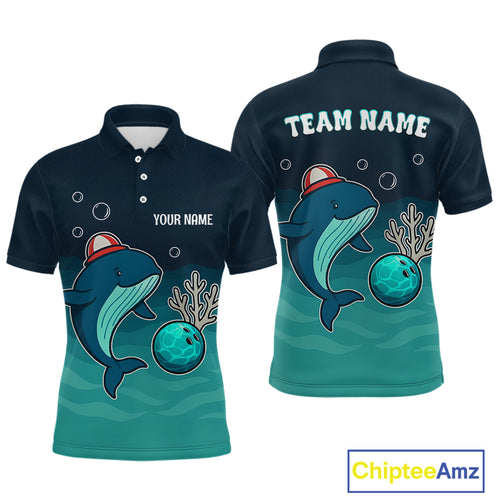 Custom Dolphin Bowling Shirt Summer Bowling Team League Polo Bowling Outfit QZT699