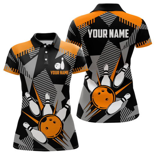 Custom 3D Bowling Team Shirts Camo Bowling Jersey for Women Polo Bowling Gifts QZT494