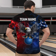 Load image into Gallery viewer, Personalized American Bowling Shirts Men Women Eagle 1/4 Zip Bowling Team Jersey QZT543