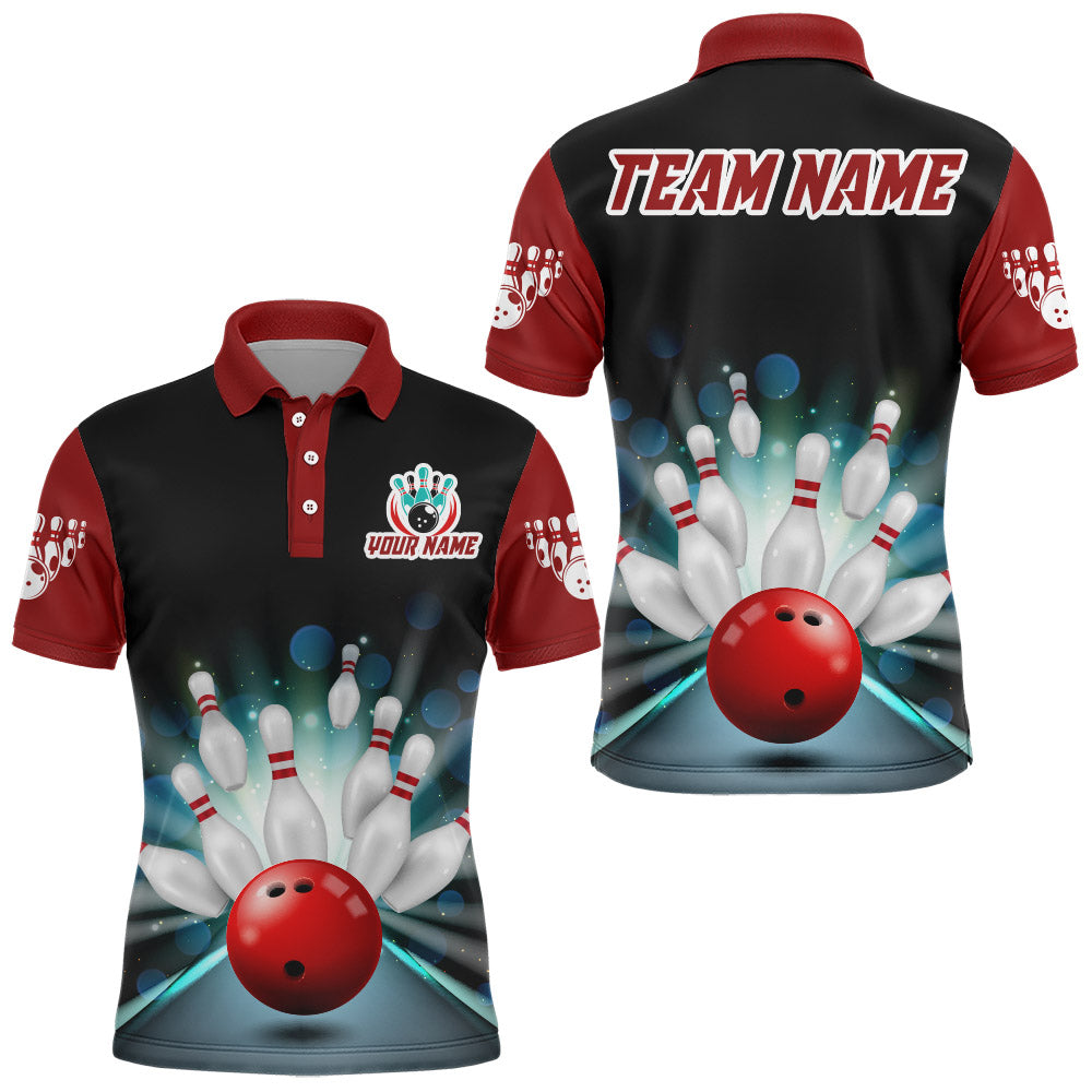 Personalized 3D Men's Bowling Team Jersey Bowling Shirt American Bowling Polo Shirt QZT46-2