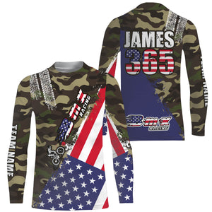 American Bicycle Motocross Jersey UPF30+ Personalized Patriotic BMX Racing Off-Road BMX Life Extreme Jersey| LUT08