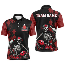 Load image into Gallery viewer, Custom Bowling Polo Shirt for Men Women Skull Bowling Jersey Bowling Team League QZT47-6