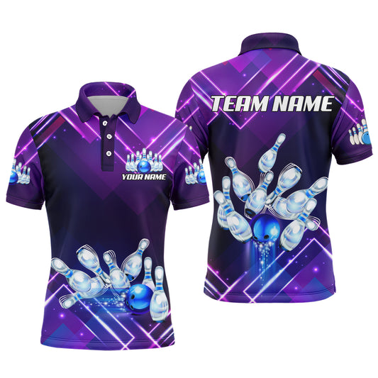 Custom Bowling Shirt for Men Bowling Jersey Bowling Team League Polo Shirt QZT99-3