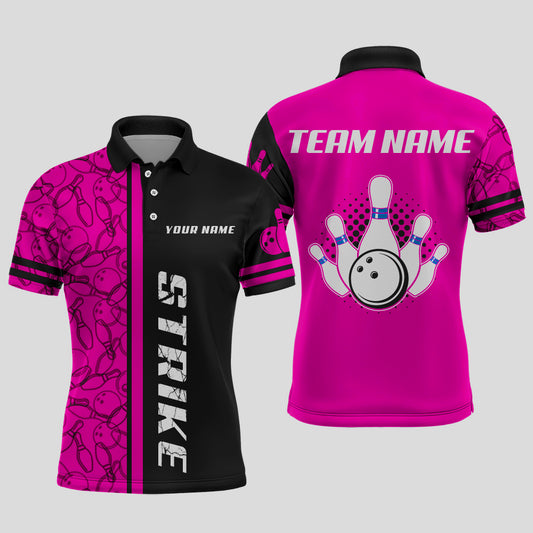 Custom Bowling Shirt for Men Bowling Jersey Bowling Team League Polo & Quarter-Zip Shirt QZT100