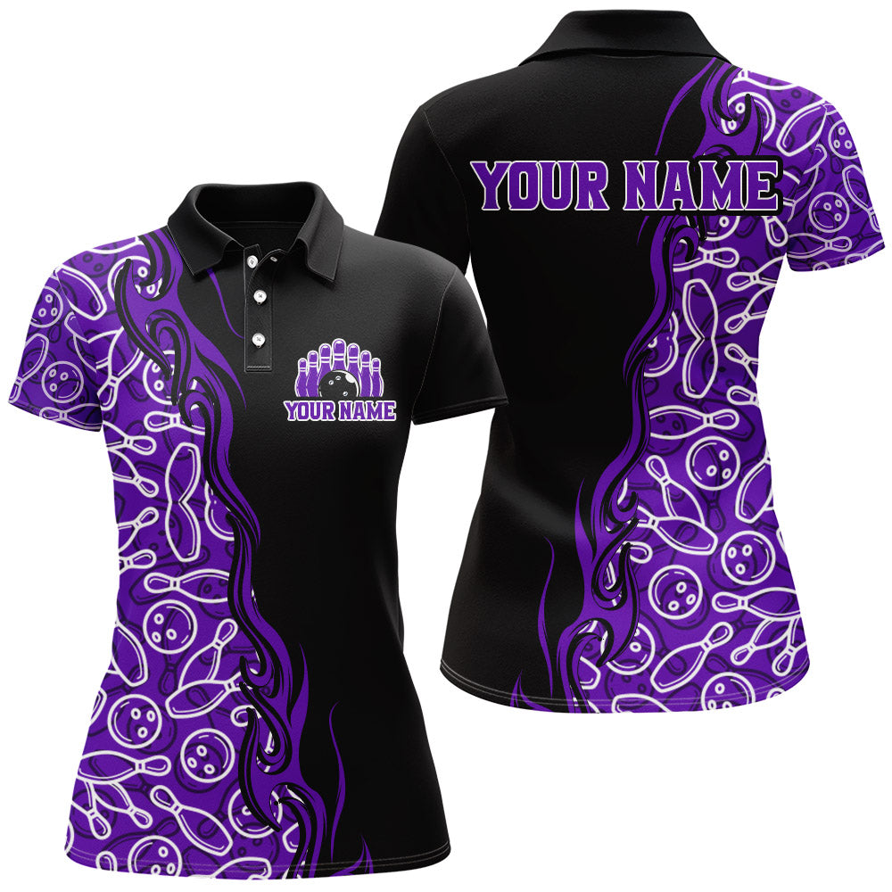 Custom Bowling Shirt for Women Personalized Bowling Jersey Bowling Team League Polo Shirt QZT66