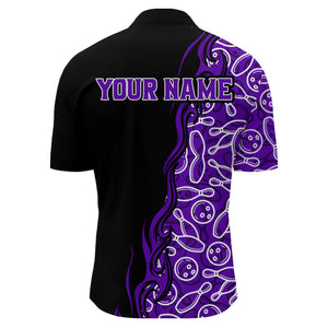 Custom Bowling Shirt for Men Personalized Bowling Jersey Bowling Team League Quarter-Zip Shirt QZT66