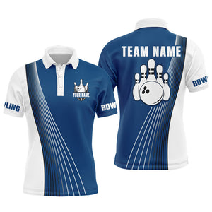 Personalized 3D Bowling Shirt for Men Custom Bowling Jersey Bowling Team League Polo Shirt QZT116