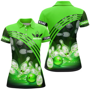 Custom Bowling Shirt for Women Bowling Jersey Bowling Team League Polo Shirt QZT45