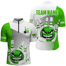 Load image into Gallery viewer, Custom Bowling Shirt Funny Bowling Shirt for Men Bowling Team Jersey 1/4 Zip Shirt Unisex QZT254