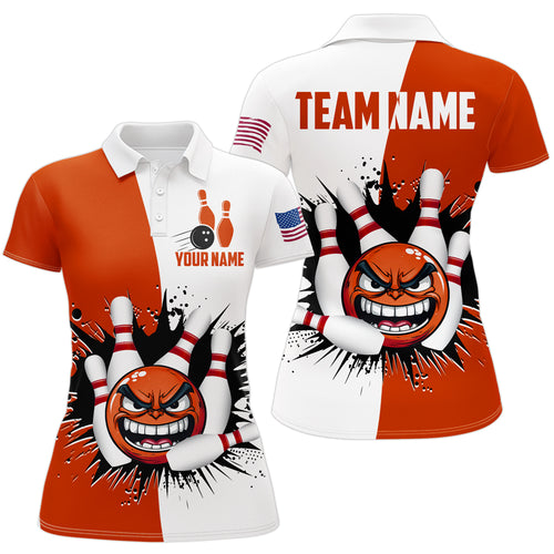 Personalized Funny Bowling Shirts for Women Polo Bowling Team Jersey QZT414