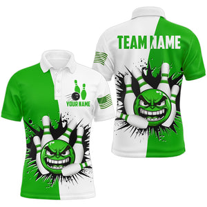 Personalized Funny Bowling Shirts for Men Polo Bowling Team Jersey QZT414