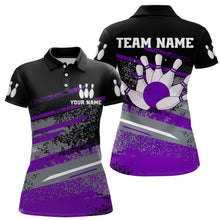 Load image into Gallery viewer, Personalized Women&#39;s Bowling Jersey Polo Bowling Team Shirts Bowlwing Gifts QZT501