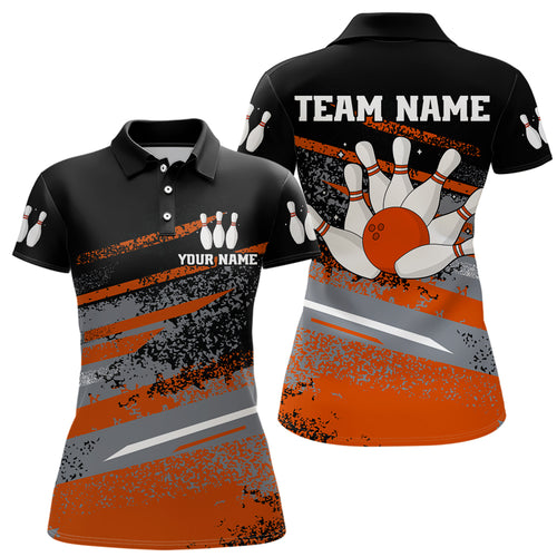 Personalized Women's Bowling Jersey Polo Bowling Team Shirts Bowlwing Gifts QZT501