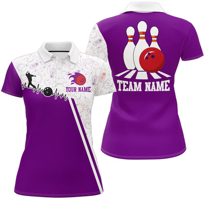 Women's Bowling Shirt Personalized Camo Bowling Jersey Polo Bowling Shirt QZT419