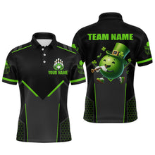 Load image into Gallery viewer, Personalized St Patrick Day Bowling Shirt Polo Green Bowling Jersey Team League QZT621