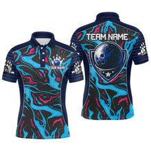 Load image into Gallery viewer, Custom Camo Pink &amp; Teal Bowling Jersey Bowling Team League Polo Shirt for Men Women QZT665