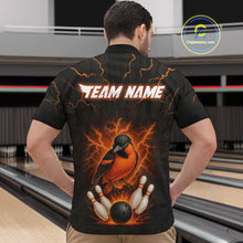Load image into Gallery viewer, Custom Thunder Lightning Orioles Bowling Shirt Polo &amp; Quarter-Zip Bowling Team League Bowling Jersey QZT716