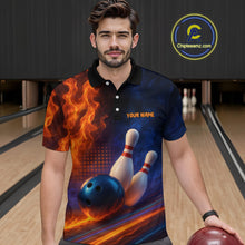 Load image into Gallery viewer, Custom Bowling Polo Shirts 3D for Men Bowling Jersey Polo &amp; Quarter-Zip Gift QZT746