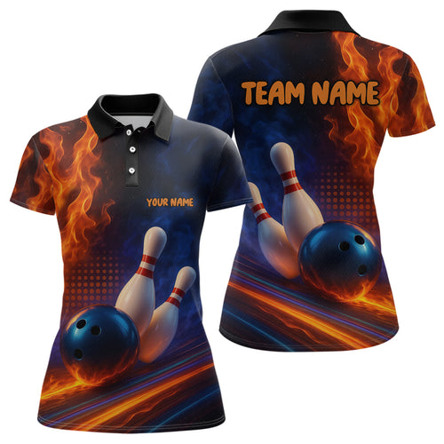 Custom Bowling Polo Shirts 3D for Women Bowling Jersey Polo & Quarter-Zip Gift QZT746