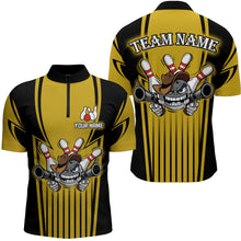 Load image into Gallery viewer, Custom Bowling Shirt for Men Bowling Jersey Bowling Team League Quarter-Zip Shirt QZT44