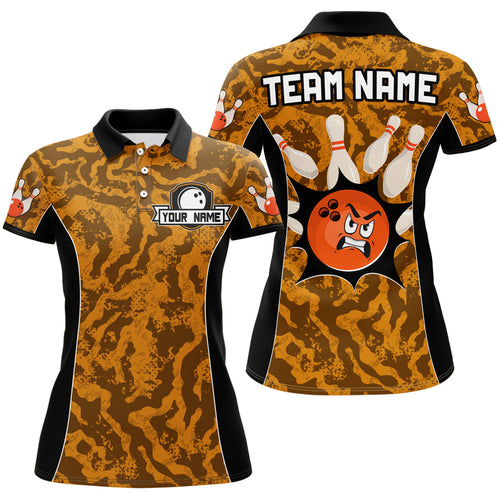 Personalized Bowling Shirts for Women Camouflage Polo Bowling Jersey QZT435