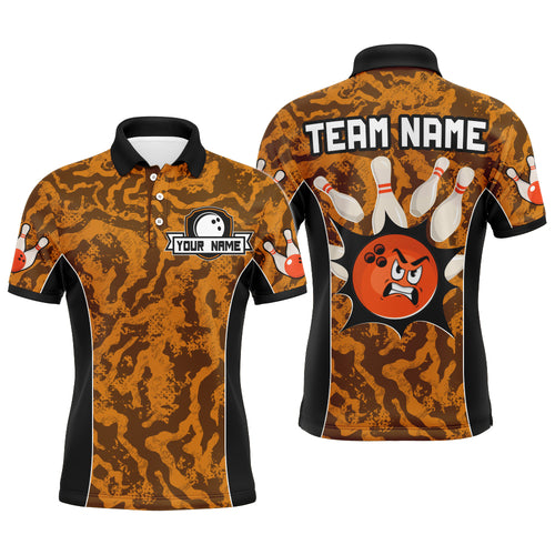 Personalized Bowling Shirts for Men Polo Camouflage Bowling Jersey QZT435