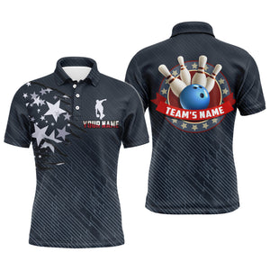 Personalized 3D Bowling Shirt for Men Custom Bowling Jersey Bowling Team League Polo Shirt QZT114