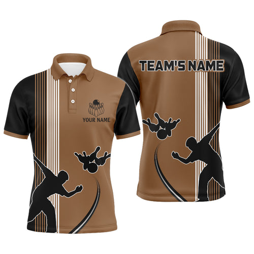 Personalized Bowling Polo Shirt for Men Custom Bowling Team Jersey Bowling Shirt QZT26