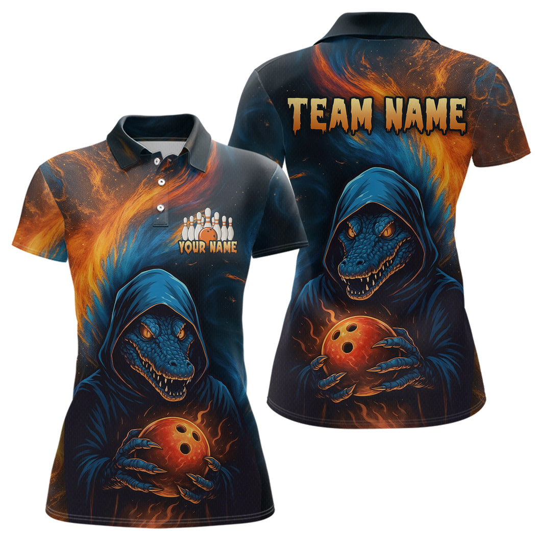 Custom Alligator Bowling Team Shirt Unisex Bowling Jersey for Women Polo & 1/4-Zip QZT754