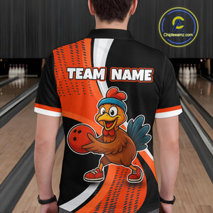 Custom Funny Turkey Bowling Team Shirt Unisex for Men Polo & Quarter-Zip Bowling Outfit QZT756