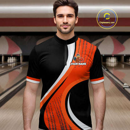 Custom Funny Turkey Bowling Team Shirt Unisex for Men Polo & Quarter-Zip Bowling Outfit QZT756