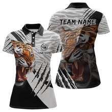 Load image into Gallery viewer, Black &amp; White Bowling Shirt Tiger Bowling Team Jersey Polo Bowling for Men &amp; Women QZT641