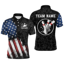 Load image into Gallery viewer, Personalized American Bowling Shirt Polo Bowling Jersey Patriotic Bowling Outfit QZT684