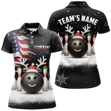 Load image into Gallery viewer, Custom Christmas Bowling Team Shirts Multicolor Polo Bowling Jersey for Women QZT485