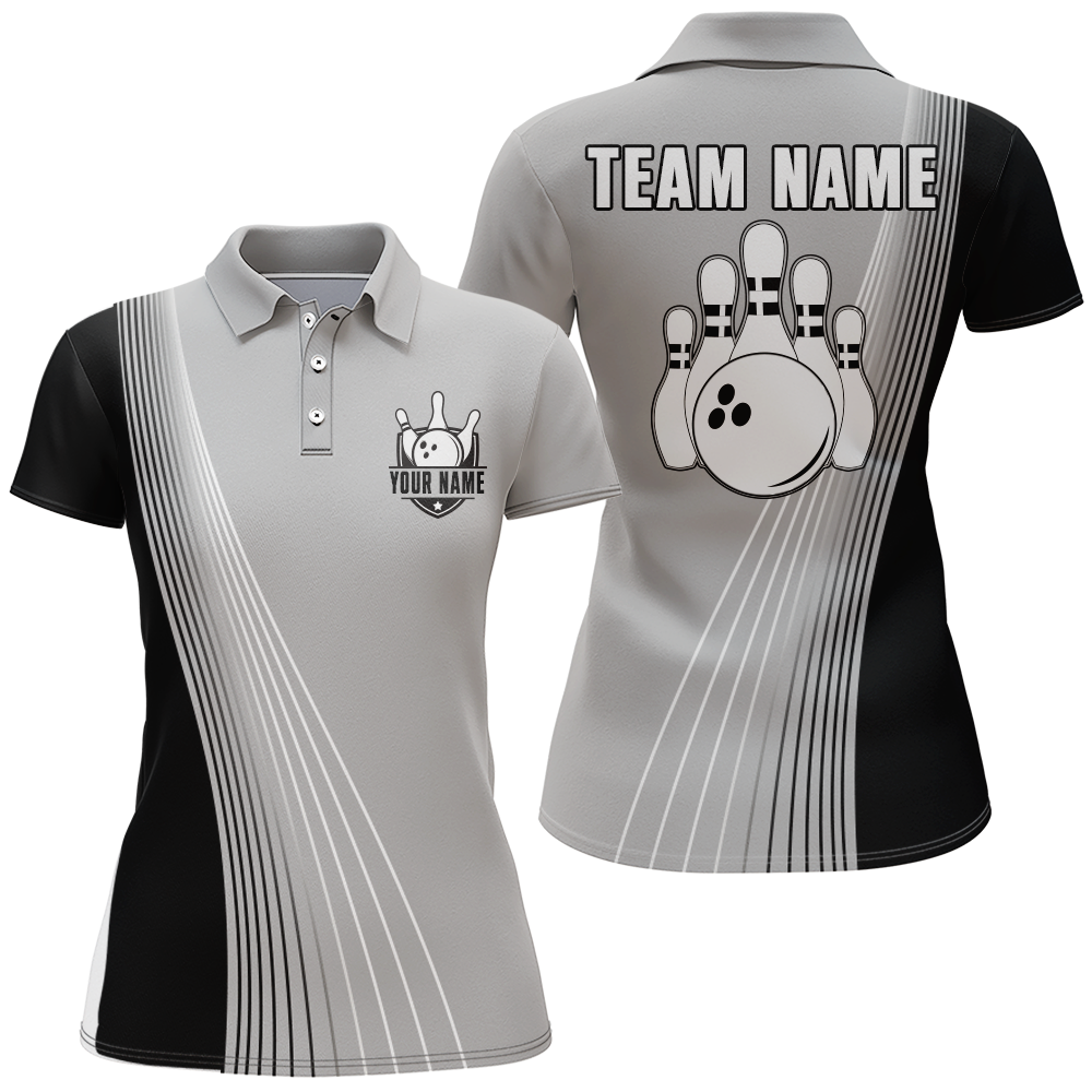 Camo Bowling Polo Shirt Custom Bowling Jersey for Women Bowling Team League QZT233