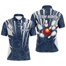 Load image into Gallery viewer, Custom Bowling Shirt Bowling Jersey for Men Bowling Team League Polo Shirt QZT252