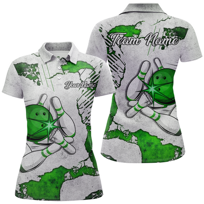 Personalized Unisex Bowling Jersey Polo Bowling Team Shirt for Women Bowler Gift QZT498