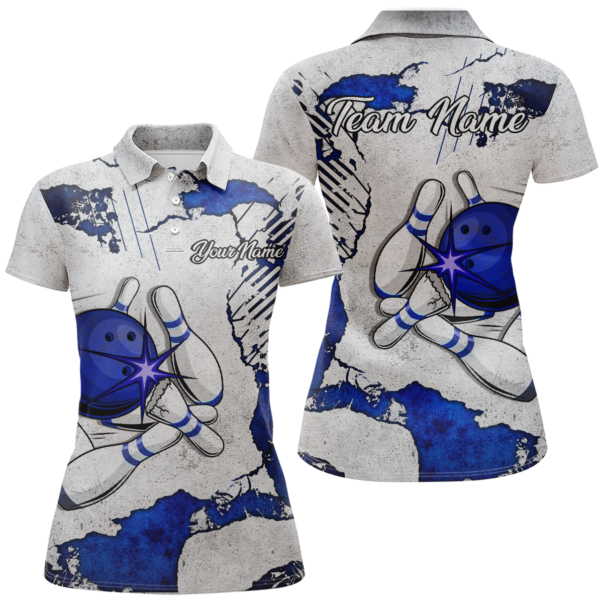 Personalized Unisex Bowling Jersey Polo Bowling Team Shirt for Women Bowler Gift QZT498