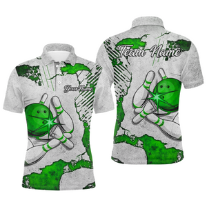 Personalized Unisex Bowling Jersey Polo Bowling Team Shirt for Men Bowler Gitfs QZT498