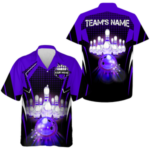 Custom Bowling Shirt with Name Team Bowling Hawaii Shirt Men&Women QZT59-1